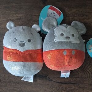 Squishmallows Disney Mickey Mouse and Pooh Bear, NWT